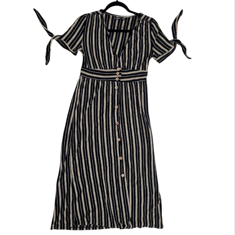Striped Black and Tan Dress
